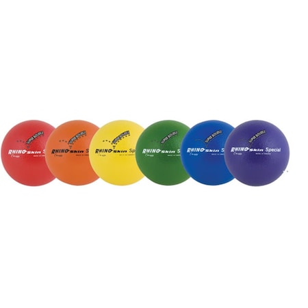 Champion Sports 8.25 in. Rhino Skin Ball Set, Multicolor - Set of 6 CH55848